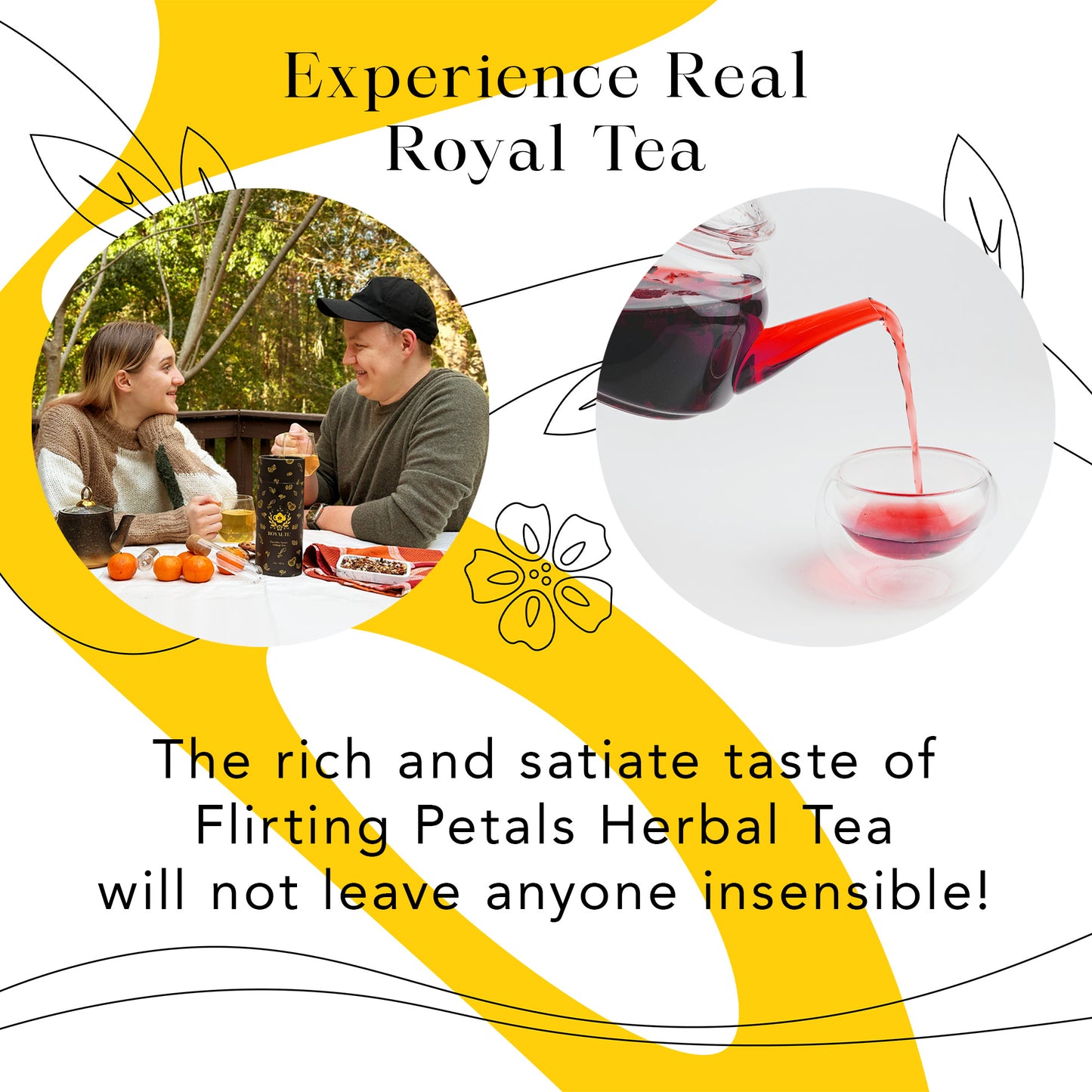 Flirting Petals Hibiscus Tea - Cherry & Rose - Herbal and Fruit