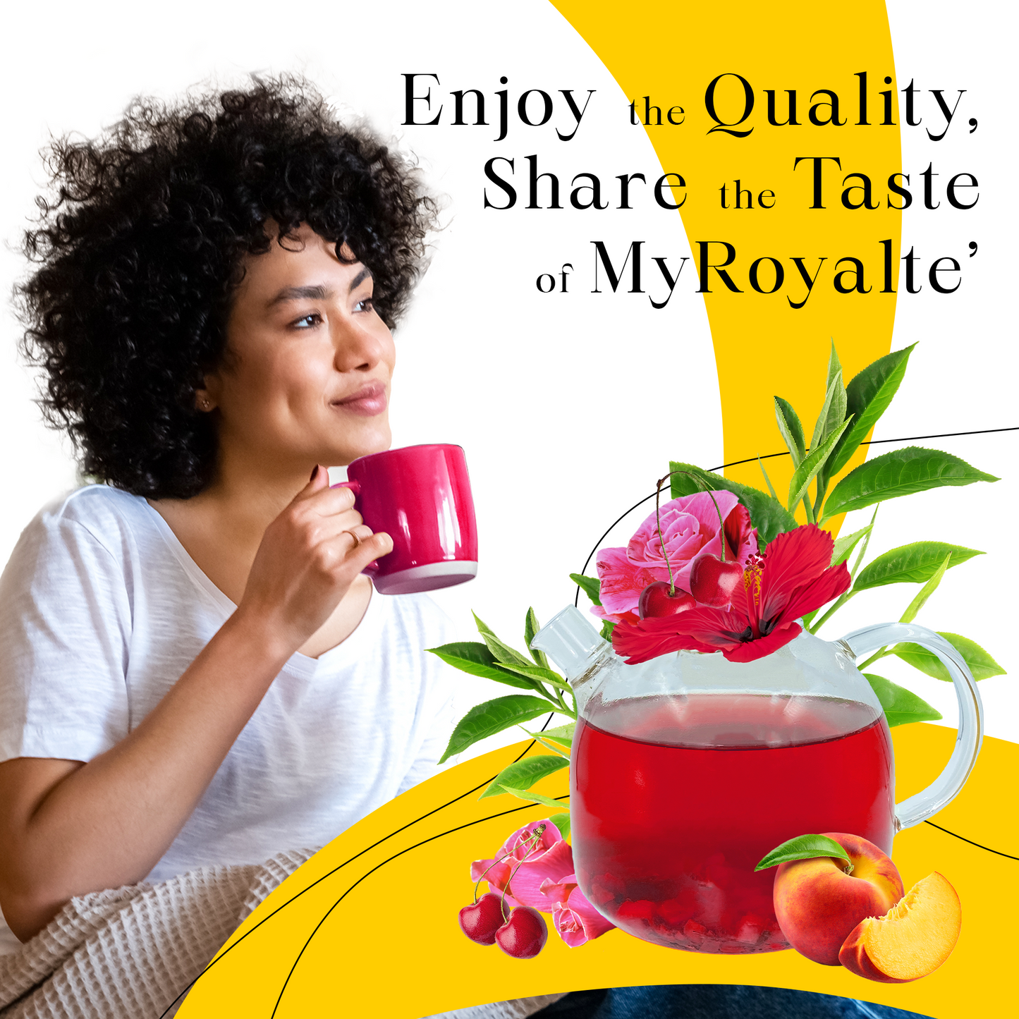 Flirting Petals Hibiscus Tea - Cherry & Rose - Herbal and Fruit