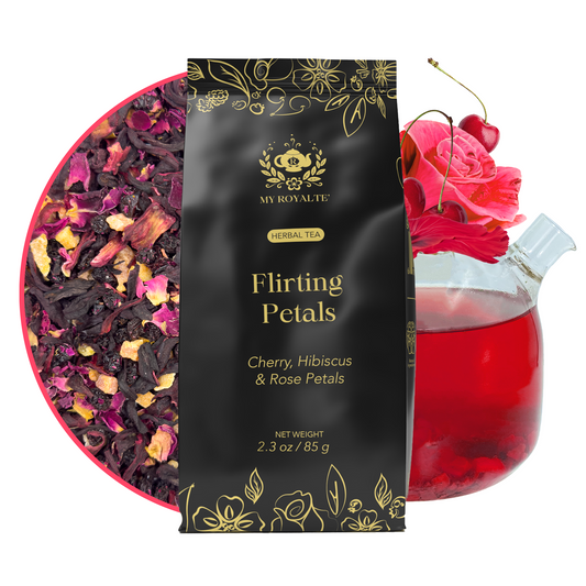 Flirting Petals Hibiscus Tea - Cherry & Rose - Herbal and Fruit