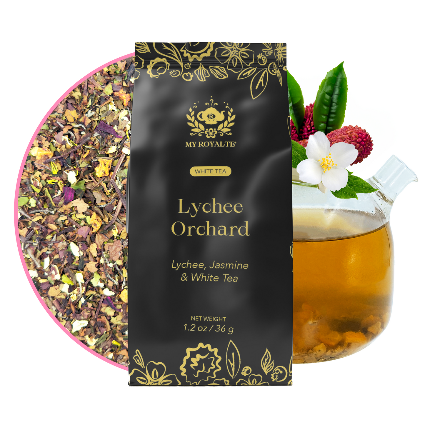 Garden Basket - Festive Tea Bundle Gift Set - Sweet Lychee Fruit & Mixed Berries