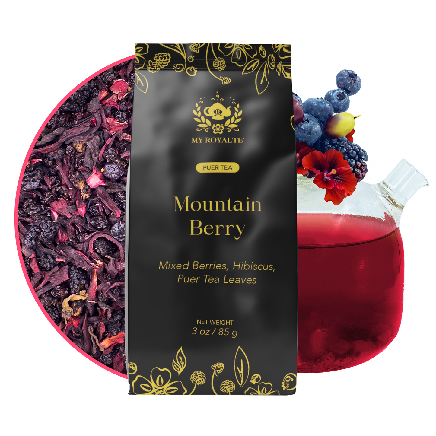 NOBLE Trio - Festive Tea Bundle Gift Set - Sweet Lychee, Floral Petals & Mixed Berries