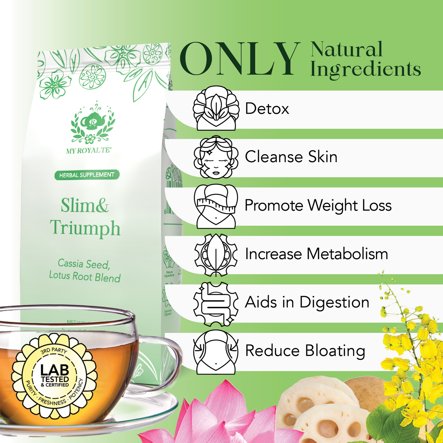 Slim Herbal Tea - Detox and Digestion Support - Health Support Blend